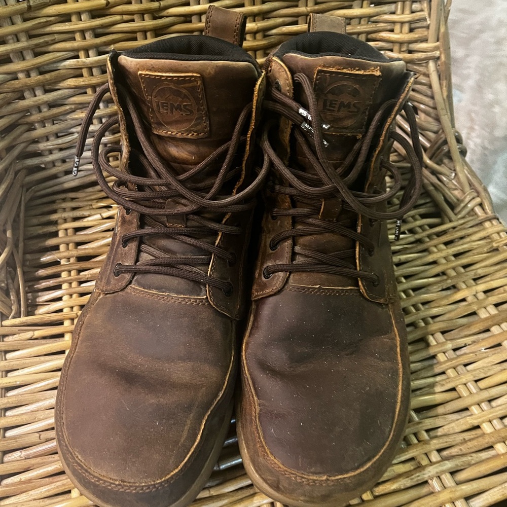Men's Lems Brown Leather Boots